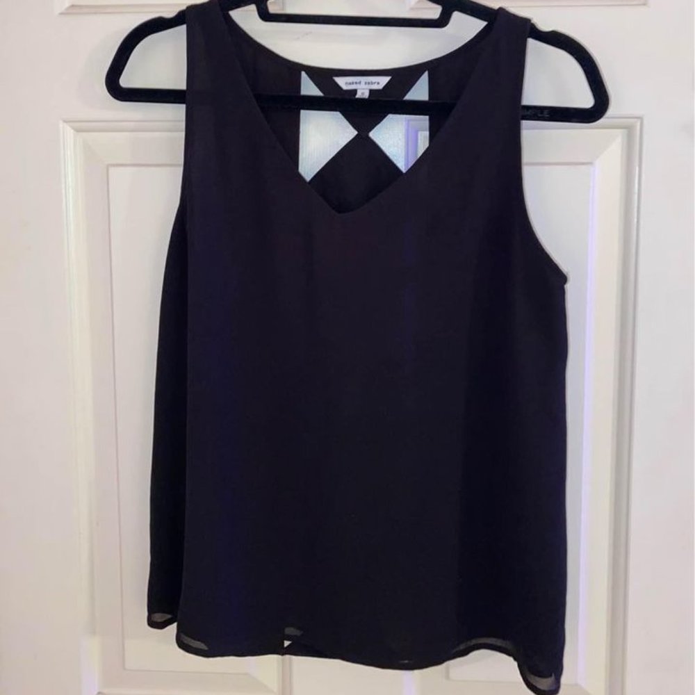 Naked Zebra Black Blouse